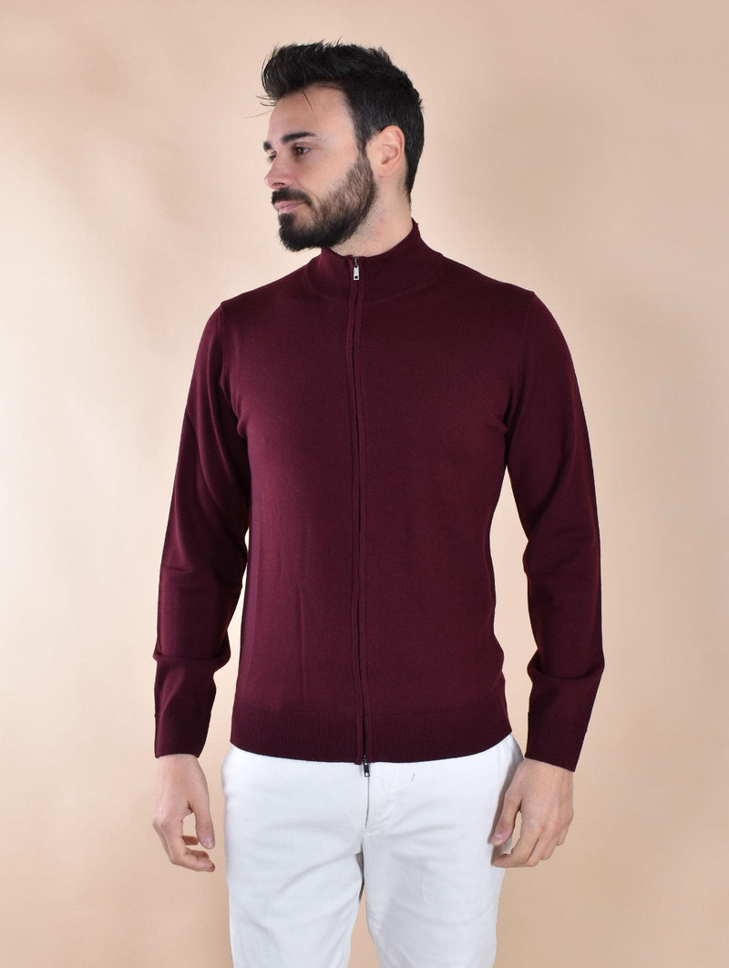Maglia Daniele Fiesoli lupetto zip vinaccia DF904853 DANIELE FIESOLI