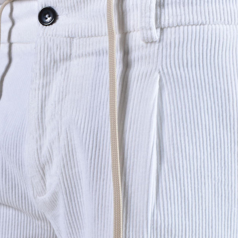 Pantalone Be Able riccardo velluto bianco VL01 BE ABLE
