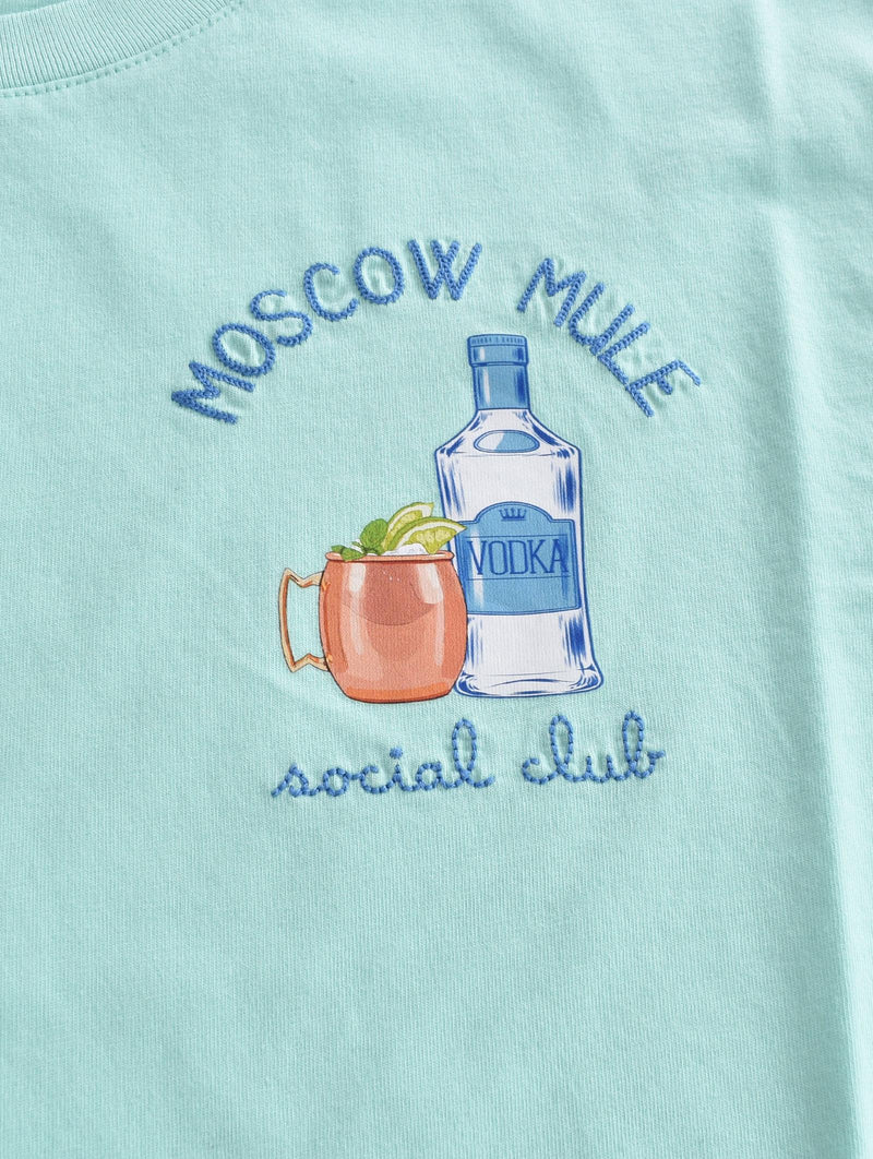 T-shirt Mc2 Saint Barth verde acqua social Moscow mule 