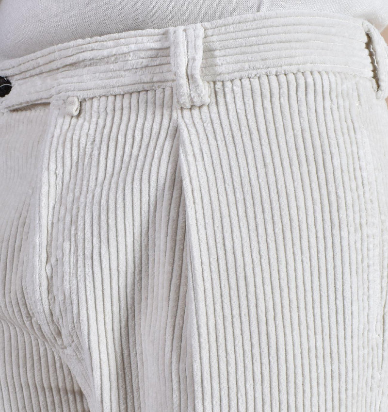 Pantalone Berwich velluto coste larghe bianco latte chiaia-gd DV0001802 BERWICH