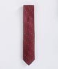Fefe burgundy silk tie with flowers