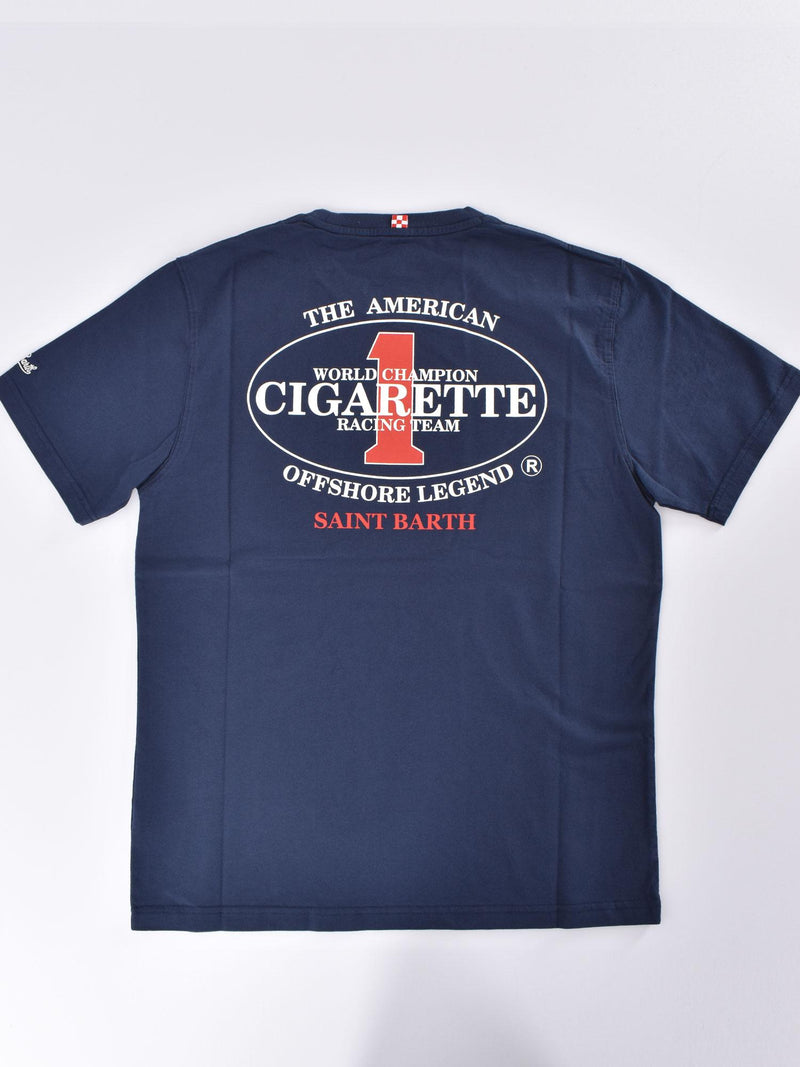T-shirt Mc2 Saint Barth cigarette racing blu 