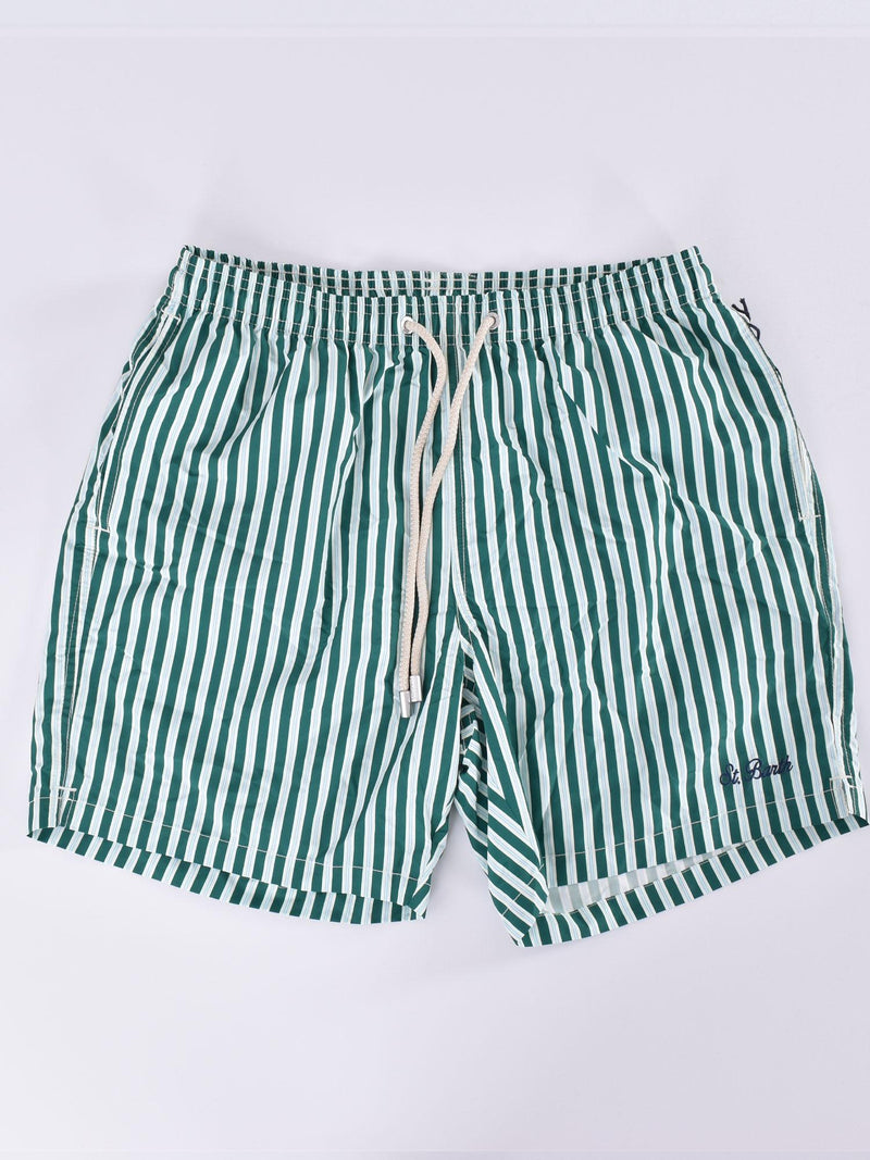 Costume da bagno Mc2 Saint Barth pinstripes verde 
