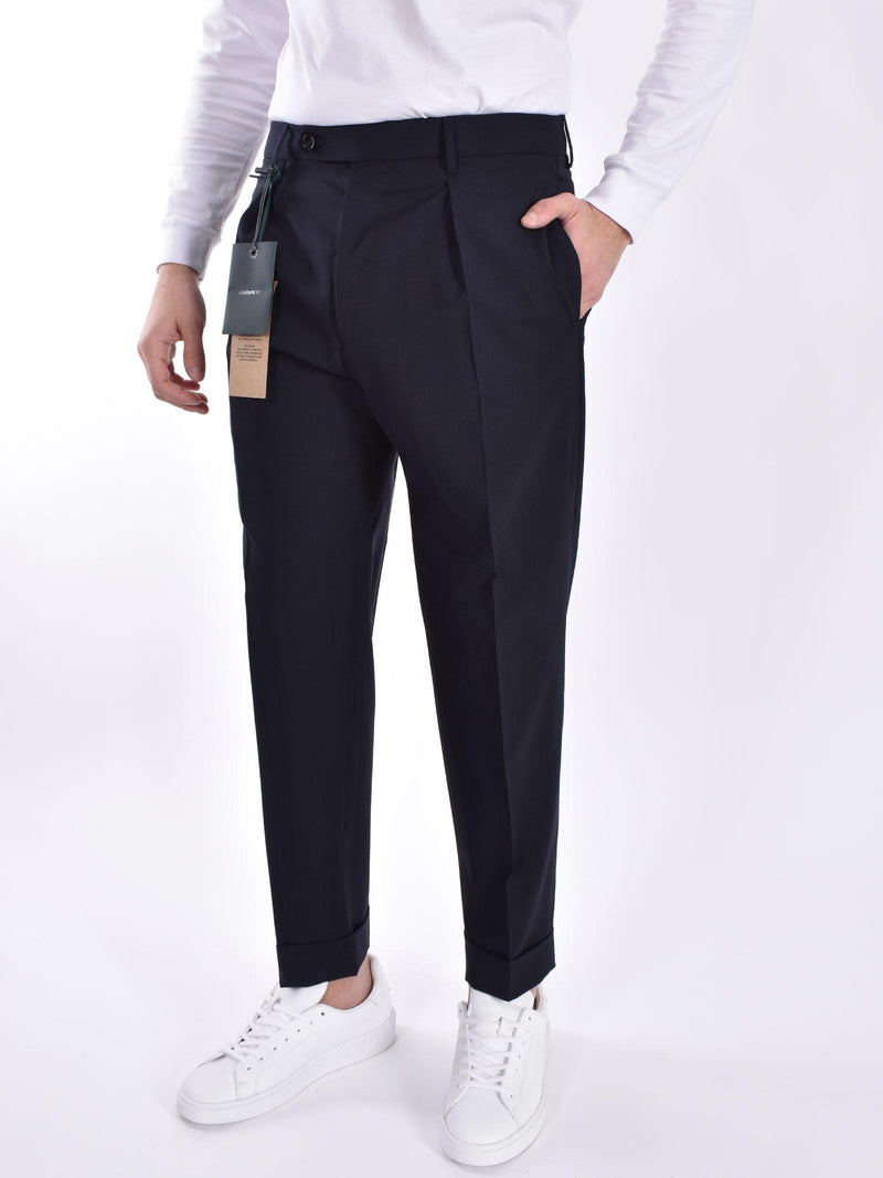 Pantalone Berwich Chiaia lana vergine blu 