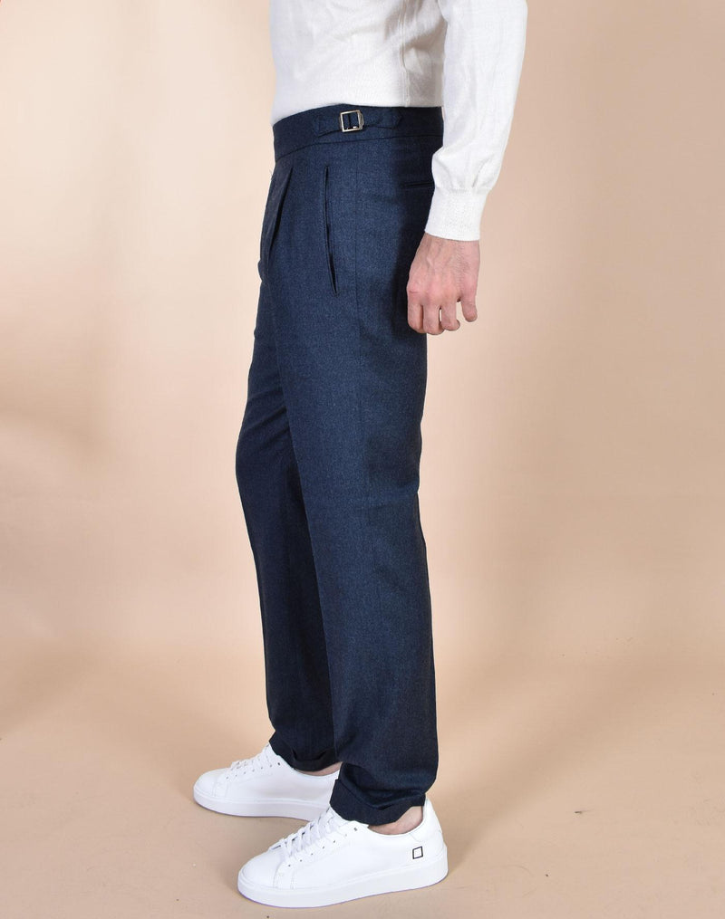 Pantalone Berwich italiano retrochic fibbia blu notte RD547001 BERWICH