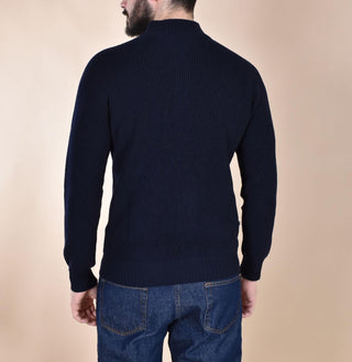 Maglia Gran Sasso lupetto zip Rain Wool blu 24117 24601598 GRAN SASSO