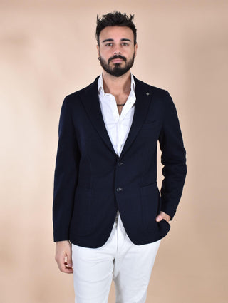 Giacca Tagliatore piquet maglina blu 1SMJ22K 1SMJ22K 340209B3459 TAGLIATORE