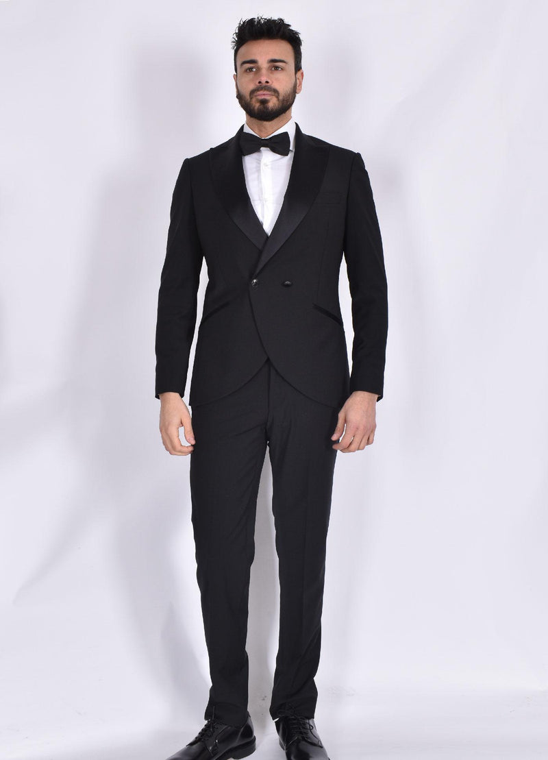 Abito Simbols doppiopetto 1 bottone nero smoking A1190090 SIMBOLS