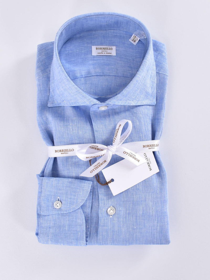 Camicia Borriello lino azzurro 