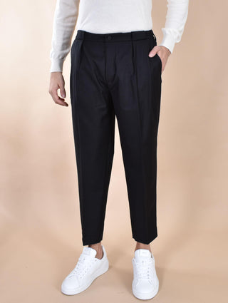 PAntalone Yes London lana vergine nero XP334501 YES LONDON