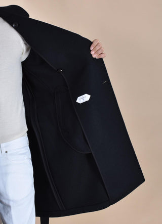 Cappotto Breras doppiopetto cintura lungo Porto nero PORTOCC1169 BRERAS Milano