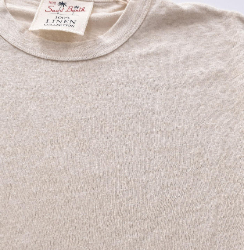 T-shirt Mc2 Saint Barth beige lino 