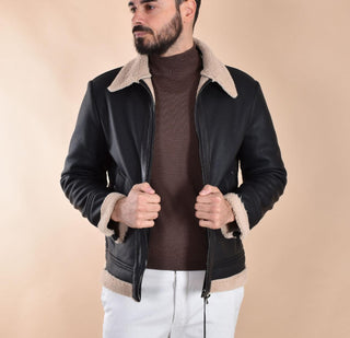 Giubbotto Officina 36 montone eco shearling nero 768801 OFFICINA 36
