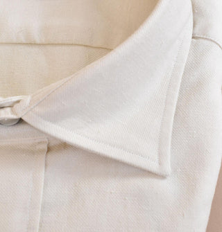 Camicia Borriello cucita a mano bianco burro 210541 BORRIELLO