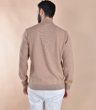 Maglia Daniele Fiesoli lupetto zip cammello DF904834 DANIELE FIESOLI