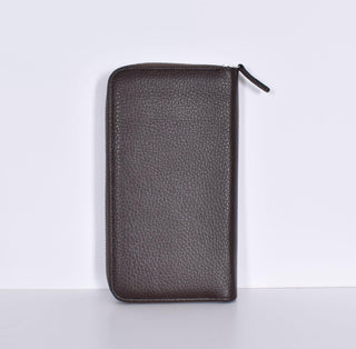 Portafoglio alto Orciani zip around pelle micron ebano SU012001 ORCIANI