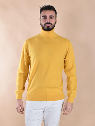 Maglia Della Ciana dolcevita cashmere lana senape 1802004 Della Ciana