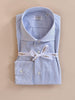 Camicia Borriello cucita a mano righe blu bianco
