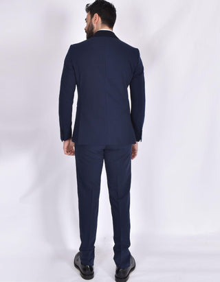 Abito Simbols smoking blu collo scialle A10900L85 SIMBOLS