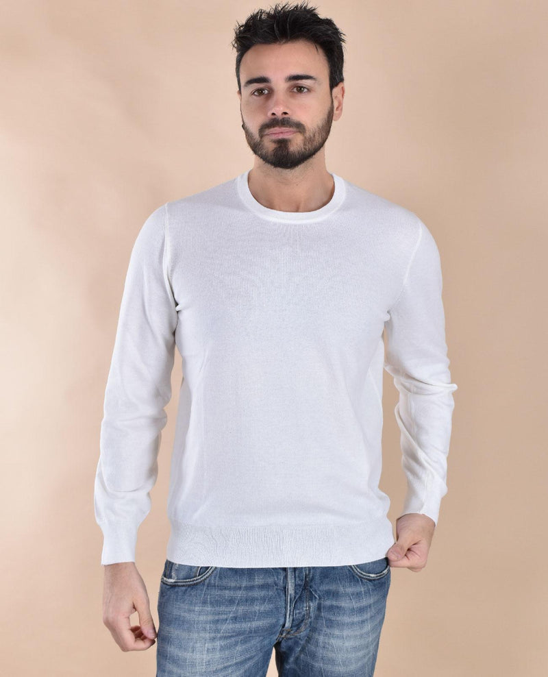 Maglia Gran Sasso lana cashmere bianco sottile 57167 34790100 GRAN SASSO