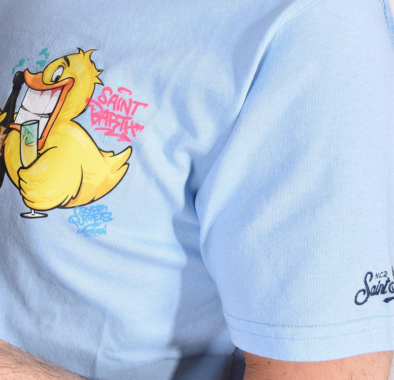 T-shirt Mc2 Saint Barth Ducky champ azzurra Crypto Puppets 0348031 MC2 SAINT BARTH