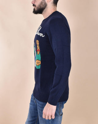 Maglia Mc2 Saint Barth blu Grand Slam bottiglie 0067561 MC2 SAINT BARTH