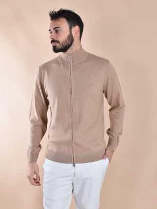 Maglia Daniele Fiesoli lupetto zip cammello DF904834 DANIELE FIESOLI