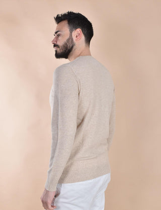 Maglia girocollo Daniele Alessandrini beige M02001 DANIELE ALESSANDRINI