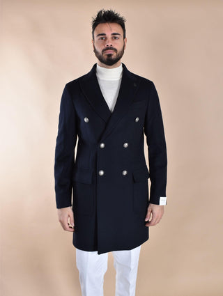 Cappotto Breras doppiopetto blu Lione LIONEC721166 BRERAS Milano