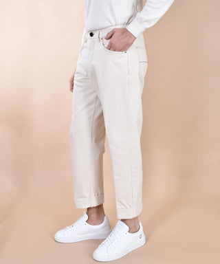 Pantalone jeans Berwich chiaia bianco risvolti KK10000 BERWICH