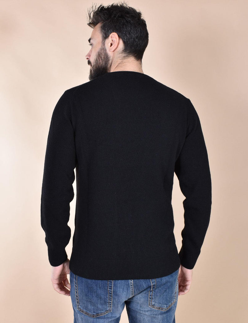 Maglia Mc2 Saint Barth Vacanze di Natale nera 