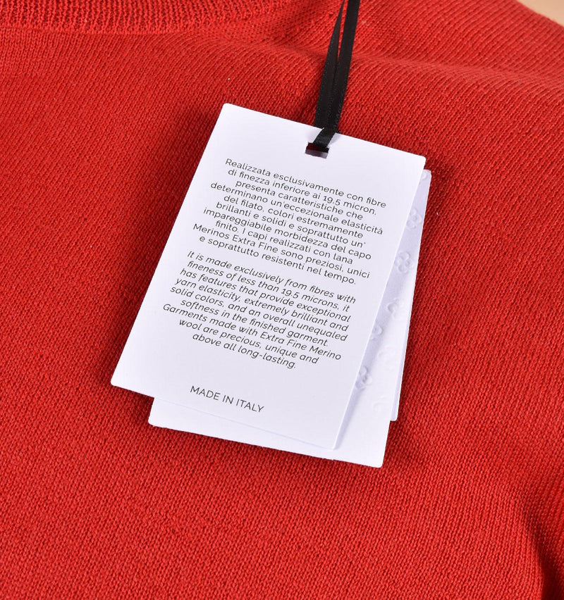 Maglia Gran Sasso extrafine merinos rosso girocollo sottile 57167 14499241 GRAN SASSO