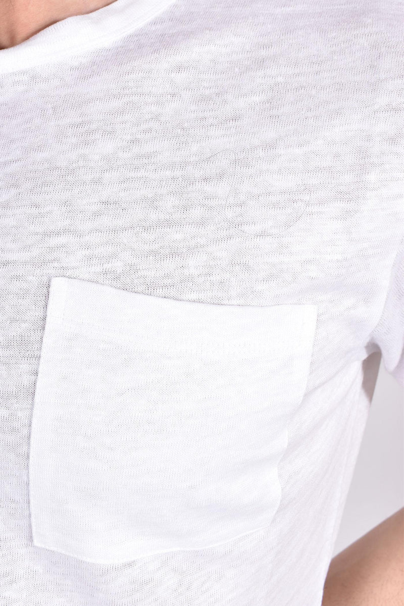 T-shirt Mc2 Saint Barth lino bianca taschino Ecstasea ECSTASEA01 MC2 SAINT BARTH