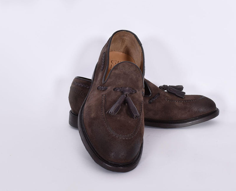 Mocassini Green George nappine camoscio marrone 