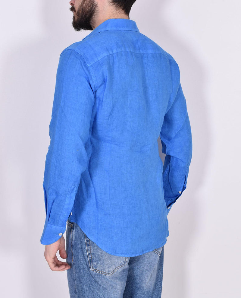 Camicia Mc2 Saint Barth azzurro Pamplona lino 