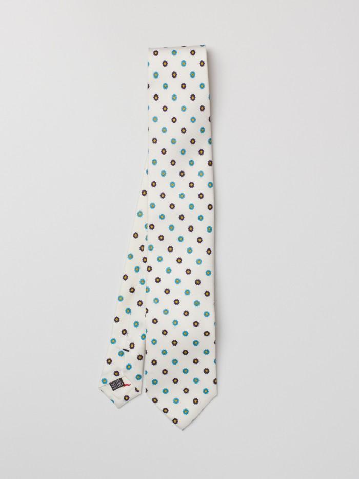 Cravatta Fefe seta bianca fiori VARIE2 FEFE