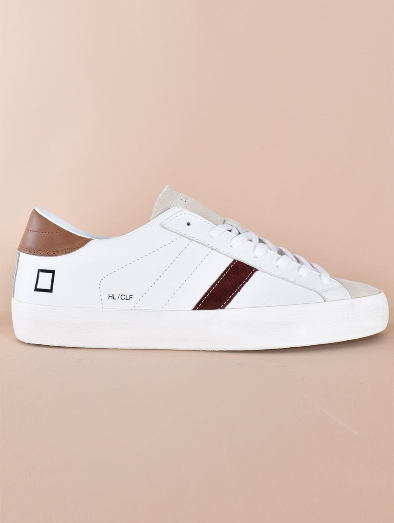 Sneakers DATE hill low bianco cuoio ML431-HL-CA-WIM8A D.A.T.E.