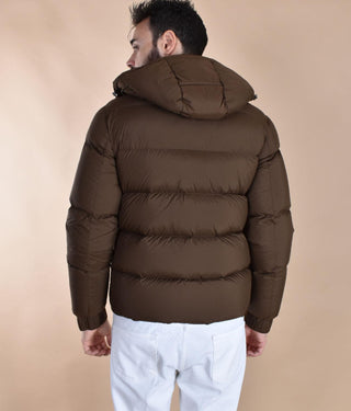 Giubbotto Piumino Hèskimo marrone piuma anatra 44002501 HèSKIMO