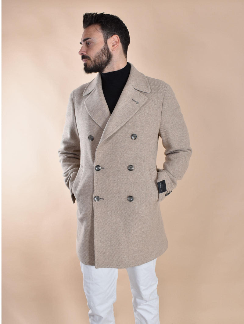 Cappotto Tagliatore C-Stephan beige doppiopetto lana C-STEPHAN 340227ET816 TAGLIATORE