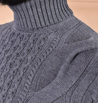 Dolcevita Luigi Gentile trecce grigio 119104 LUIGI GENTILE