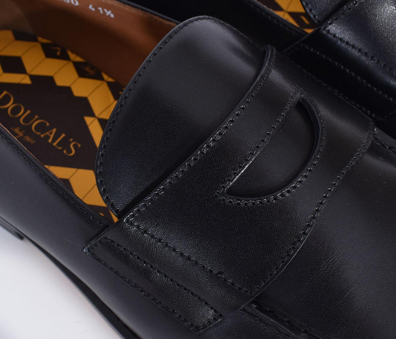 Mocassino Doucal's scarpe penny Deco 50 years neri 