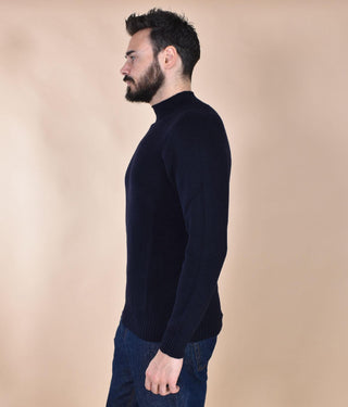 Maglia Gran Sasso lupetto blu notte Rain Wool 24118 24601598 GRAN SASSO