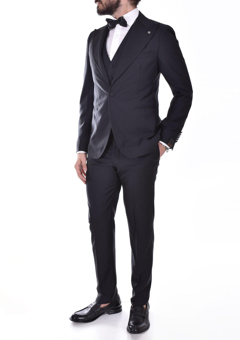 Abito smoking Pino Lerario revers lancia 06UEZ297/E-PLN1264 TAGLIATORE