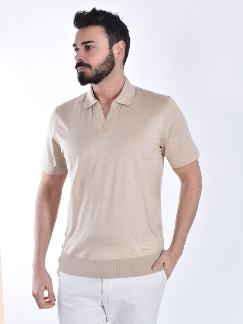 Polo Gran Sasso filo scozia beige 