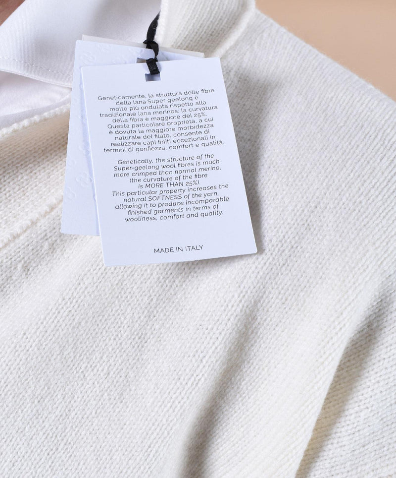 Cardigan Gran Sasso Super Geelong bianco 23188 25051001 GRAN SASSO