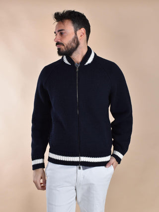 Giubbotto Circolo 1901 college bomber lana blu CN51641123 CIRCOLO 1901