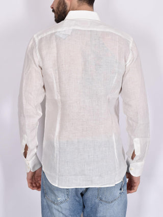 Camicia Mc2 Saint Barth bianca pamplona lino PAMPLONA01 MC2 SAINT BARTH