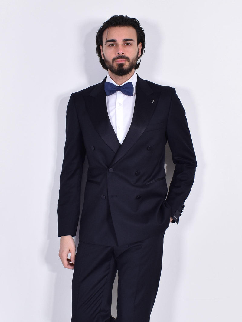 Abito Tagliatore doppiopetto smoking blu fresco lana SFBR10A01 SFBR10A015014 TAGLIATORE