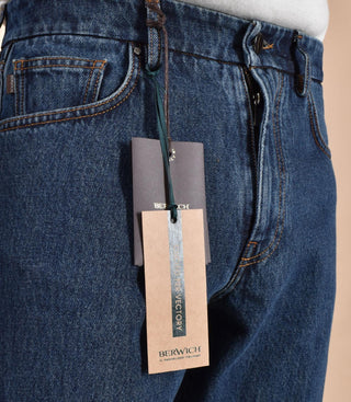 jeans Berwich largo chiaia blu scuro risvolti KK1002SW BERWICH