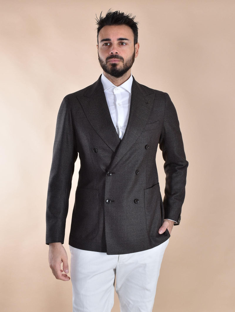 Giacca Tagliatore marrone doppiopetto microtrama super 110's 1SMC20K 060109M3192 TAGLIATORE